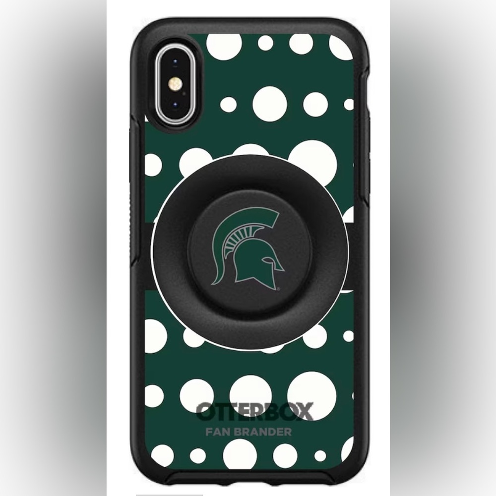 Michigan State Spartans OtterBox Otter+Pop PopSocket Symmetry iPhone Case X/XS